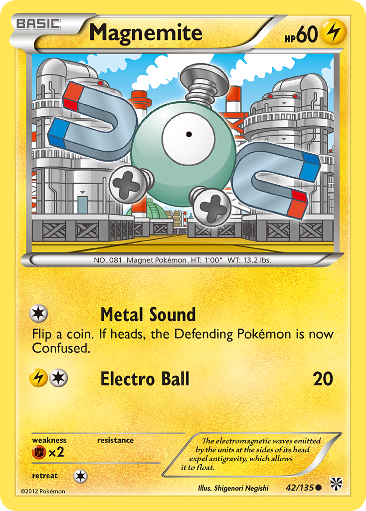 Magnemite (42/135) [Black & White: Plasma Storm] | Good Games North