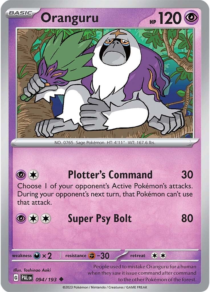 Oranguru (094/193) [Scarlet & Violet: Paldea Evolved] | Good Games North