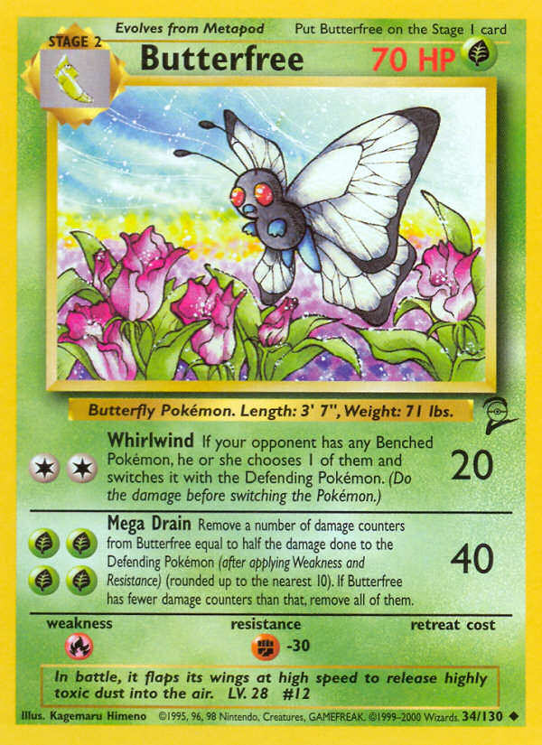 Butterfree (34/130) [Base Set 2] | Good Games North