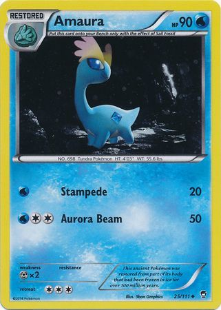 Amaura (25/111) (Cosmos Holo) [XY: Furious Fists] | Good Games North