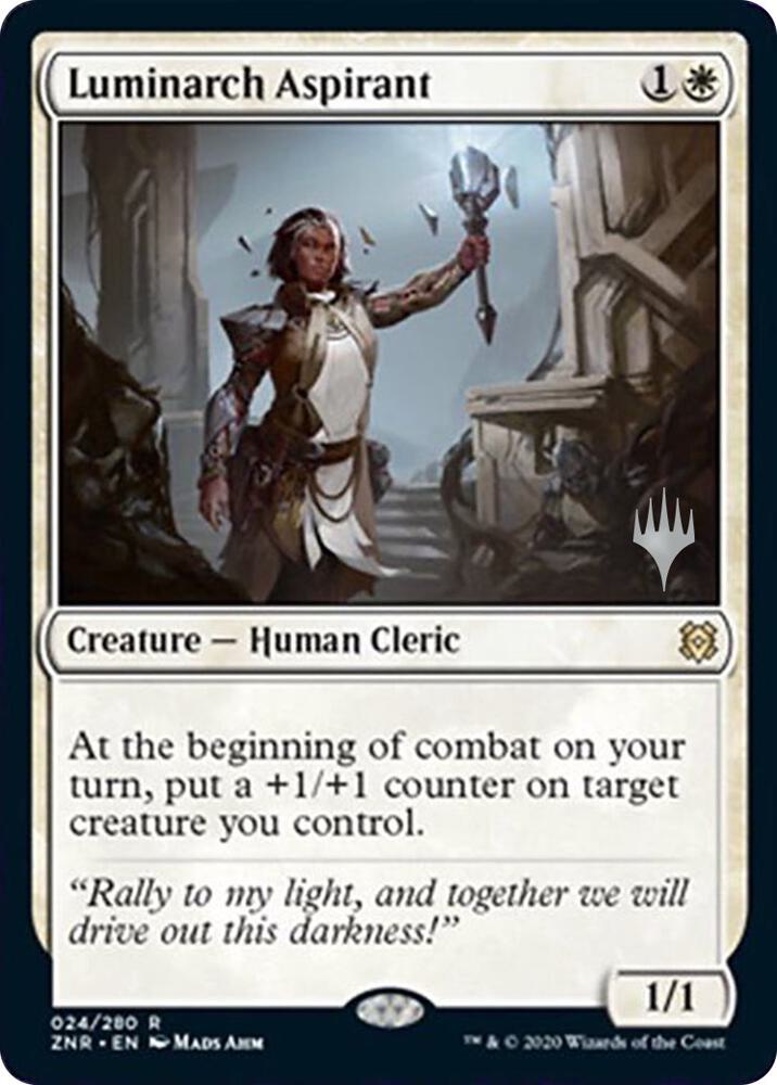 Luminarch Aspirant (Promo Pack: Zendikar Rising)  - Foil | Good Games North