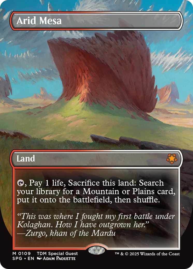 Arid Mesa (Borderless) [Tarkir: Dragonstorm Special Guests] | Good Games North