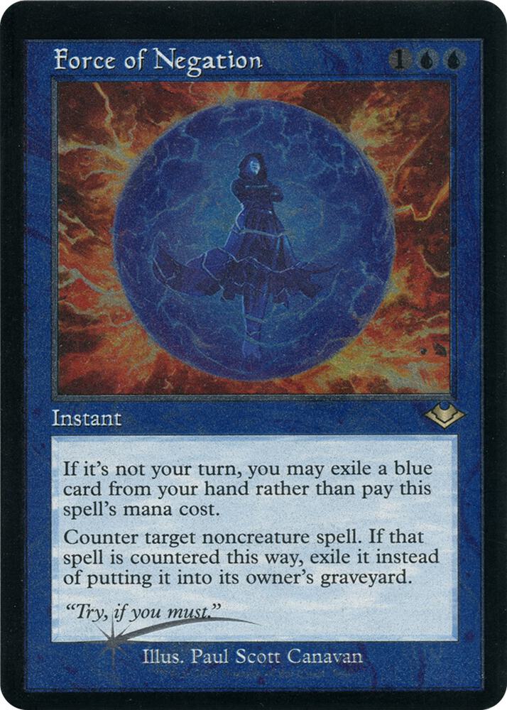 Force of Negation Retro Frame Foil Etched (Modern Horizons)  - undefined | Good Games North