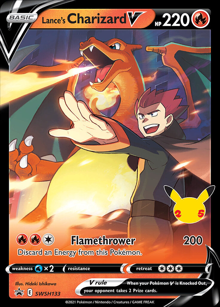 Lance's Charizard V (SWSH133) (Celebrations) [Sword & Shield: Black Star Promos] | Good Games North