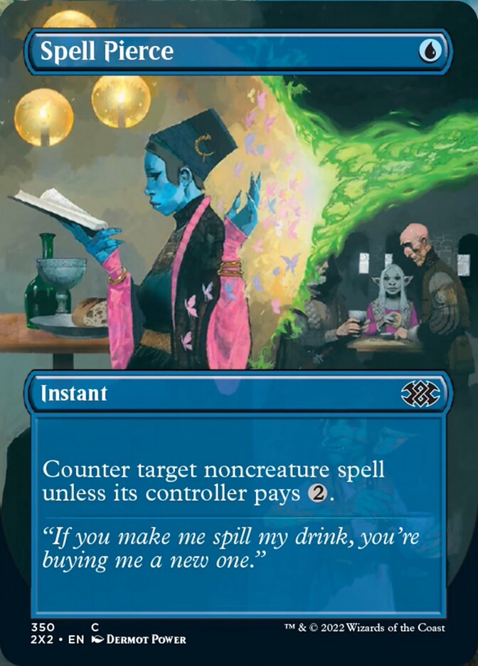 Spell Pierce (Borderless Alternate Art) [Double Masters 2022] | Good Games North