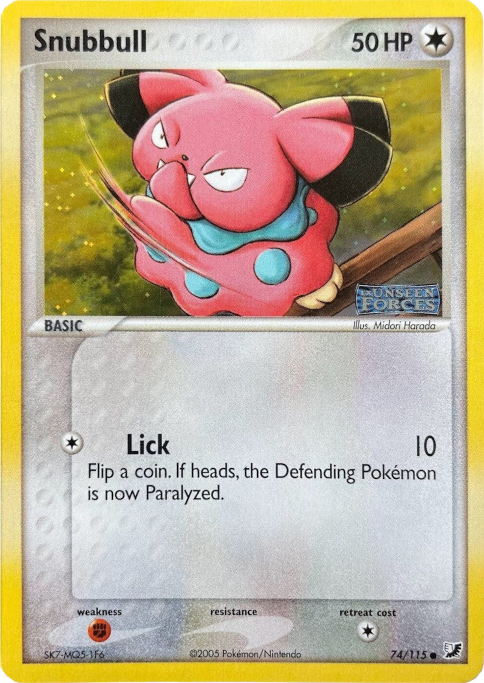 Snubbull (74/115) (Stamped) [EX: Unseen Forces] | Good Games North