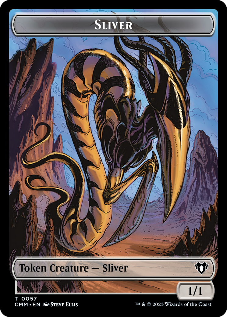 Sliver Army // Sliver Double-Sided Token [Commander Masters Tokens] | Good Games North
