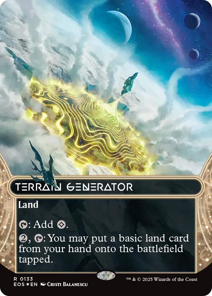 Terrain Generator (0133) (Borderless) (Galaxy Foil) [Edge of Eternities: Stellar Sights] | Good Games North