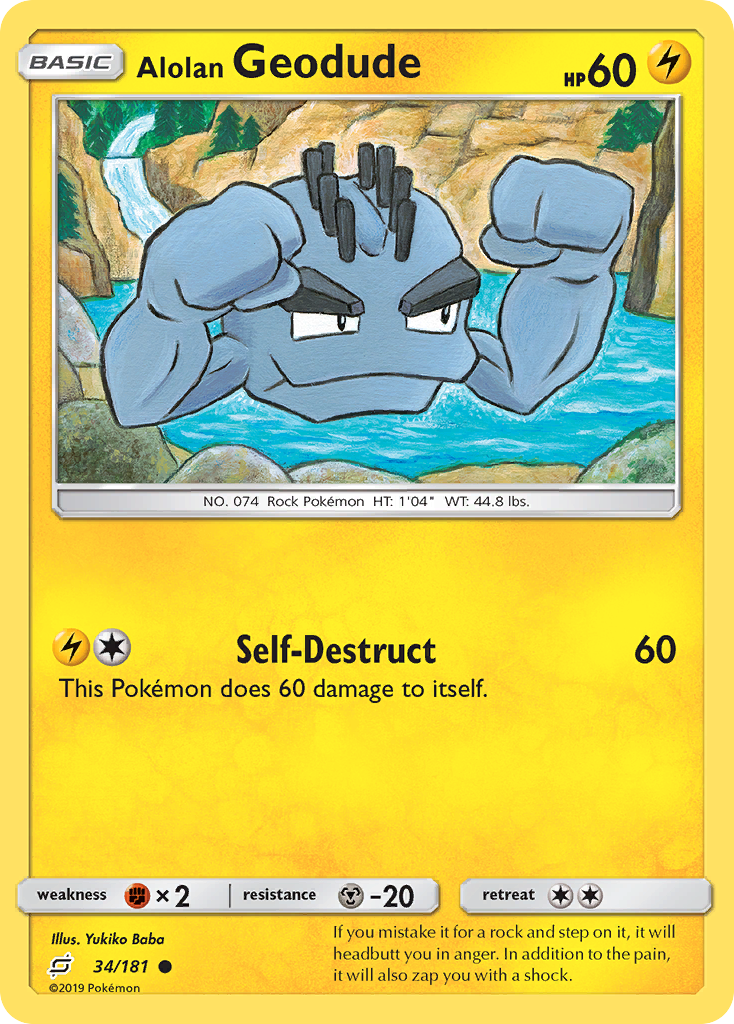 Alolan Geodude (34/181) [Sun & Moon: Team Up] | Good Games North