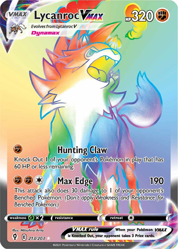 Lycanroc VMAX (213/203) [Sword & Shield: Evolving Skies] | Good Games North