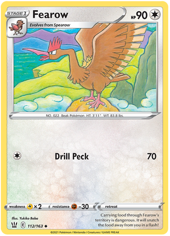 Fearow (112/163) [Sword & Shield: Battle Styles] | Good Games North