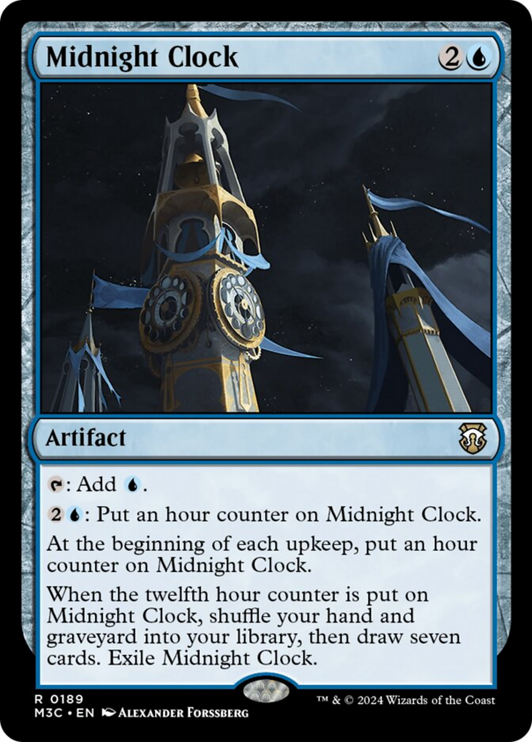 Midnight Clock (Ripple Foil) [Modern Horizons 3 Commander] | Good Games North