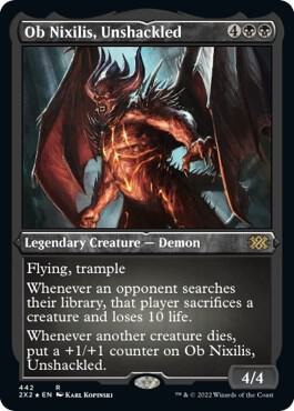 Ob Nixilis Unshackled Foil Etched (Double Masters 2022)  - Foil | Good Games North
