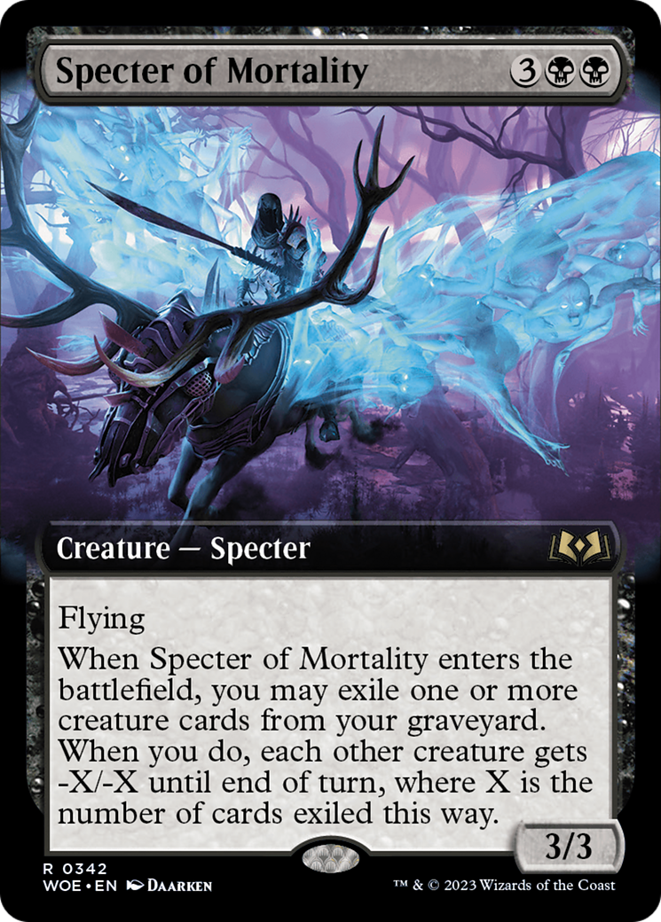 Specter of Mortality (Extended Art) [Wilds of Eldraine] | Good Games North