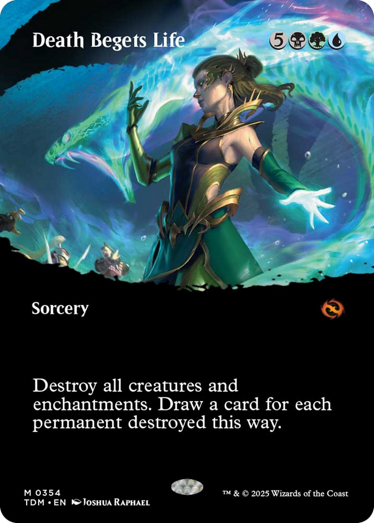 Death Begets Life (Borderless) [Tarkir: Dragonstorm] | Good Games North