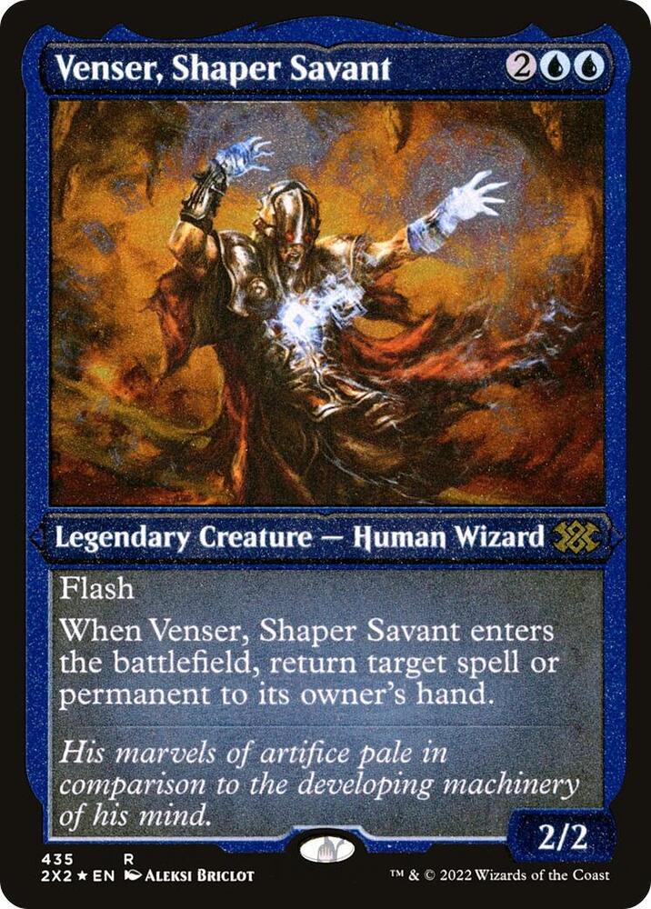 Venser Shaper Savant Foil Etched (Double Masters 2022)  - Foil | Good Games North