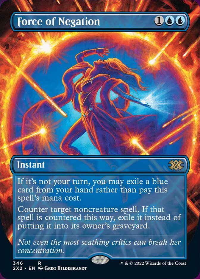 Force of Negation (Borderless Alternate Art) [Double Masters 2022] | Good Games North