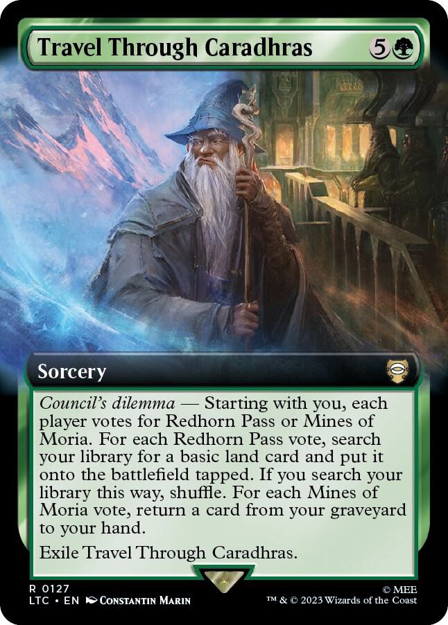 Travel Through Caradhras 127 (Commander: The Lord of the Rings: Tales of Middle-earth)  - Extended Art | Good Games North