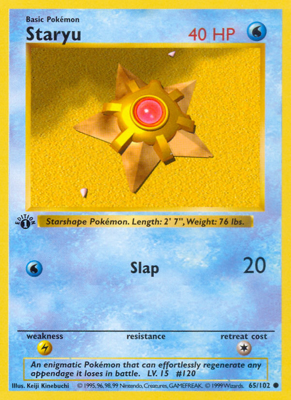 Staryu (65/102) (Shadowless) [Base Set 1st Edition] | Good Games North