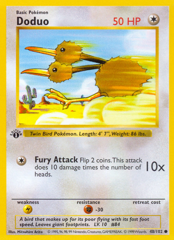 Doduo (48/102) (Shadowless) [Base Set 1st Edition] | Good Games North