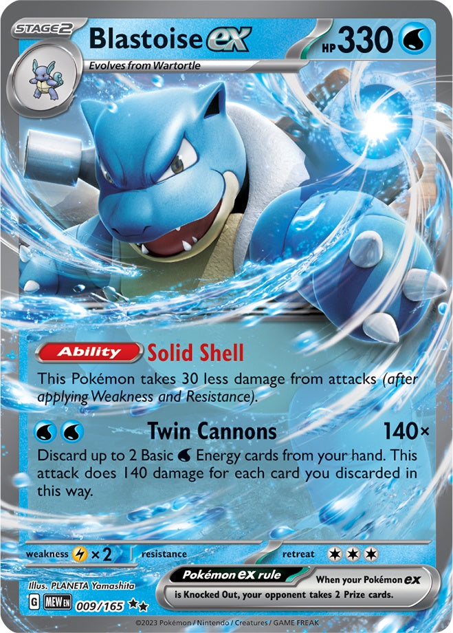 Blastoise ex (009/165) (Jumbo Card) [Scarlet & Violet: Obsidian Flames] | Good Games North