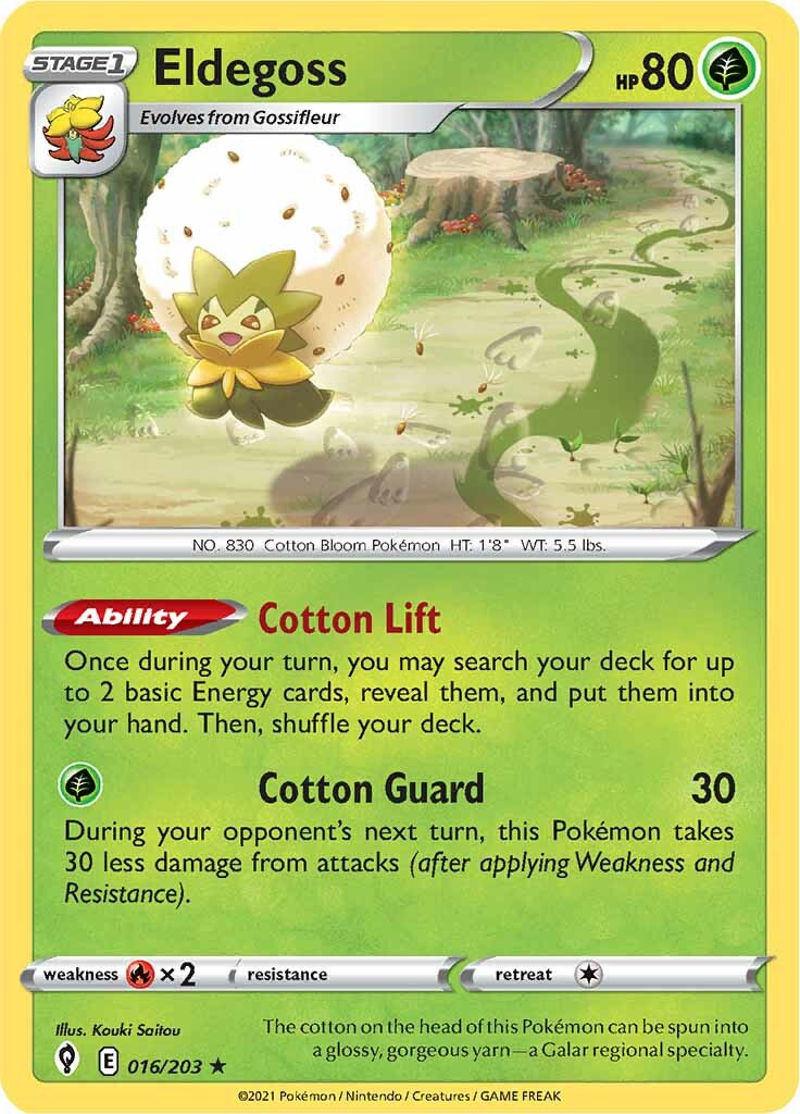 Eldegoss (016/203) (Theme Deck Exclusive) [Sword & Shield: Evolving Skies] | Good Games North