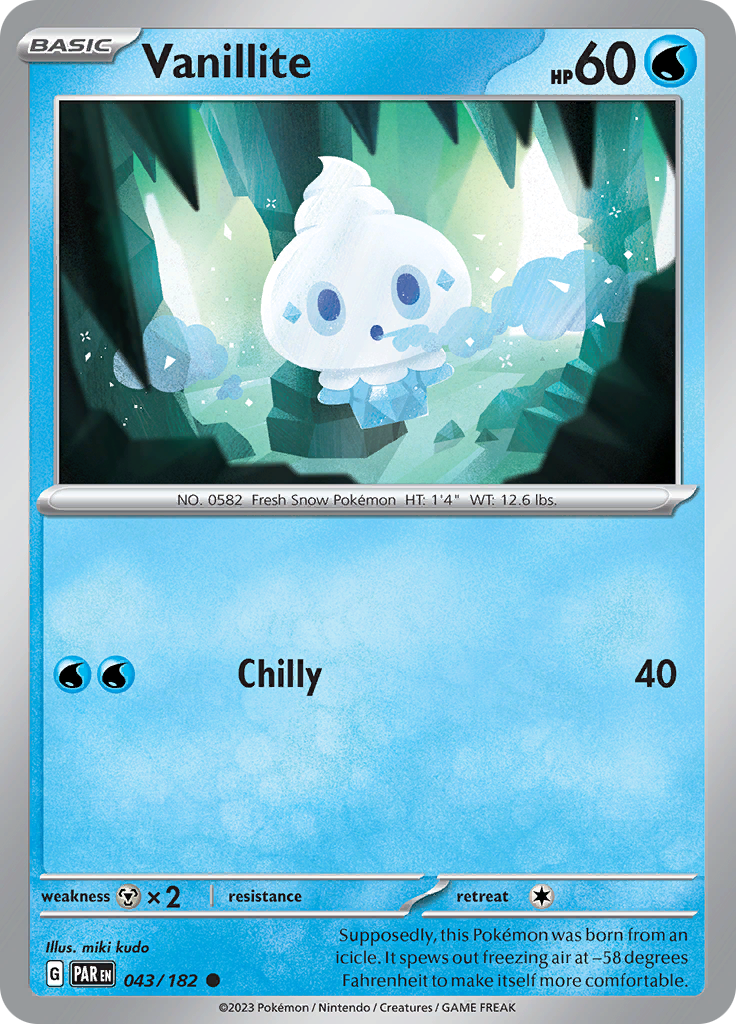 Vanillite (043/182) [Scarlet & Violet: Paradox Rift] | Good Games North