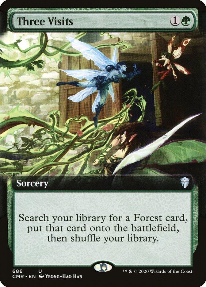 Three Visits 686 (Commander Legends)  - Extended Art | Good Games North