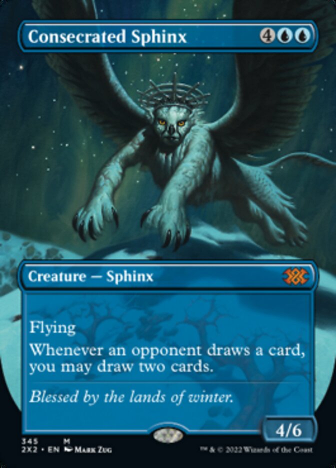 Consecrated Sphinx (Borderless Alternate Art) [Double Masters 2022] | Good Games North