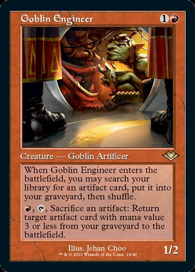 Goblin Engineer (Retro Foil Etched) [Modern Horizons] | Good Games North