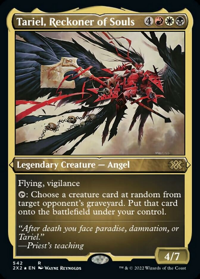 Tariel, Reckoner of Souls (Foil Etched) [Double Masters 2022] | Good Games North