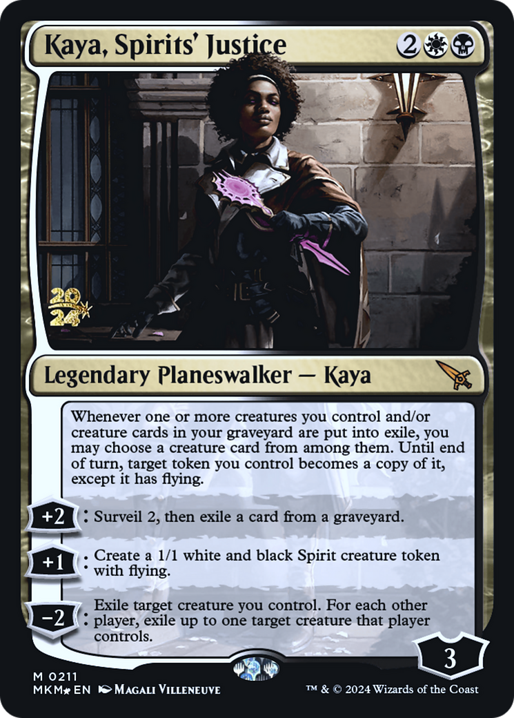 Kaya, Spirits' Justice [Murders at Karlov Manor Prerelease Promos] | Good Games North