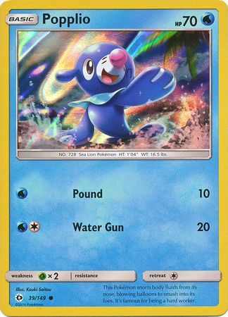 Popplio (39/149) (Water Web Holo) [Sun & Moon: Base Set] | Good Games North