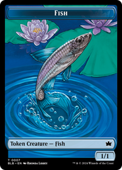 Fish // Tender Wildguide Double-Sided Token [Bloomburrow Tokens] | Good Games North