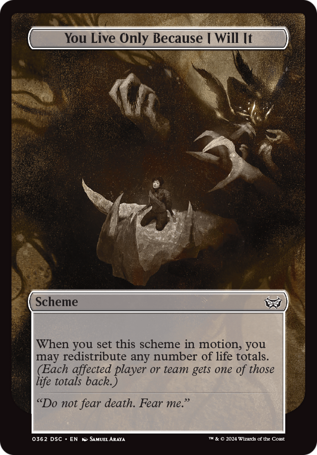 You Live Only Because I Will It (Full Art) [Duskmourn: Archenemy] | Good Games North