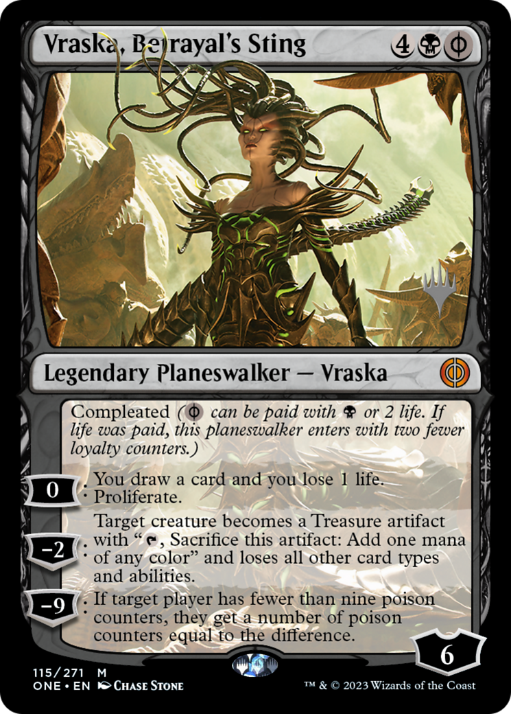 Vraska, Betrayal's Sting (Promo Pack) [Phyrexia: All Will Be One Promos] | Good Games North