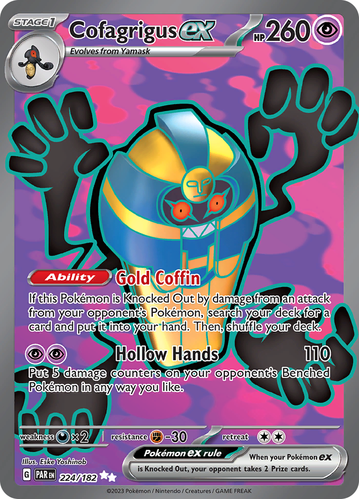 Cofagrigus ex (224/182) [Scarlet & Violet: Paradox Rift] | Good Games North