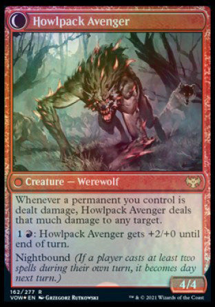 Ill-Tempered Loner // Howlpack Avenger [Innistrad: Crimson Vow Prerelease Promos] | Good Games North