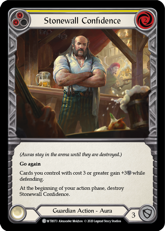Stonewall Confidence (Yellow) [U-WTR073] (Welcome to Rathe Unlimited)  Unlimited Rainbow Foil | Good Games North