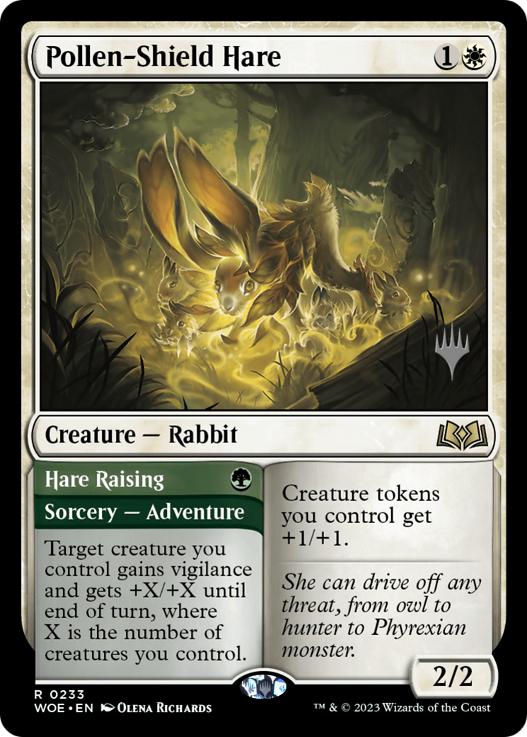 Pollen-Shield Hare // Hare Raising (Promo Pack) [Wilds of Eldraine Promos] | Good Games North