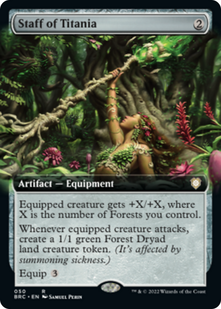 Staff of Titania (Extended Art) [The Brothers' War Commander] | Good Games North