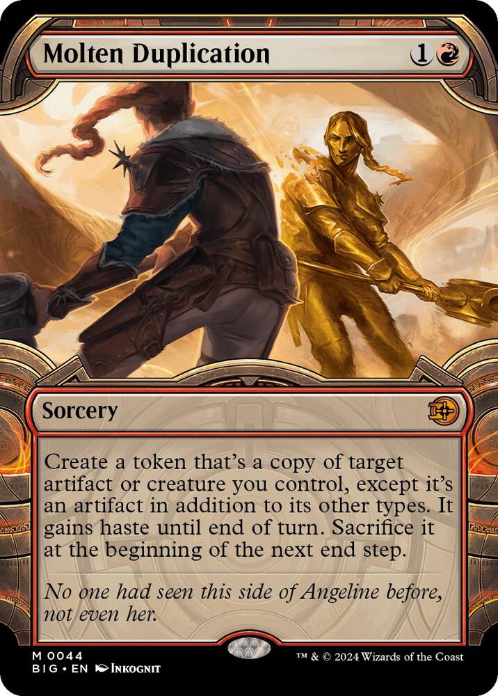 Molten Duplication 44/30 (Outlaws of Thunder Junction: The Big Score)  - Showcase Foil | Good Games North
