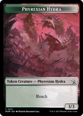 Warrior // Phyrexian Hydra (11) Double-Sided Token [March of the Machine Tokens] | Good Games North