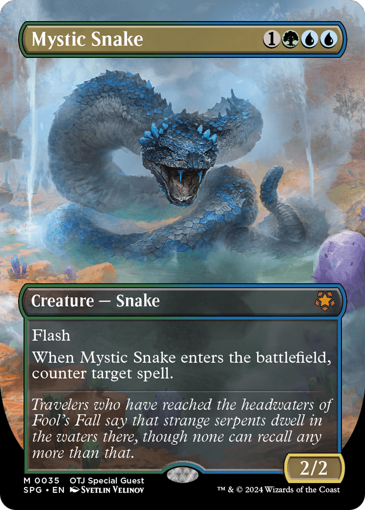 Mystic Snake (Borderless) [Outlaws of Thunder Junction Special Guests] | Good Games North