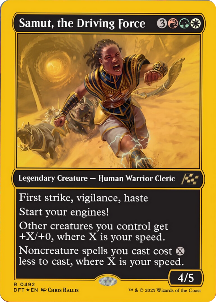 Samut, the Driving Force (First-Place Foil) [Aetherdrift] | Good Games North