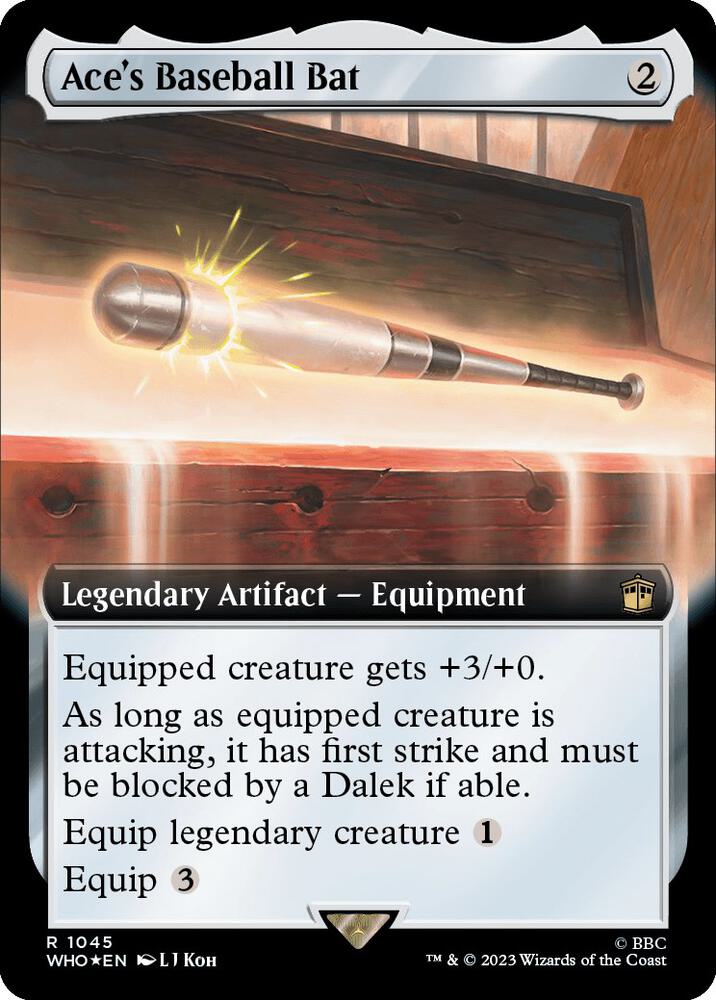 Aces Baseball Bat Extended Art Surge Foil (Universes Beyond: Doctor Who)  - Foil | Good Games North