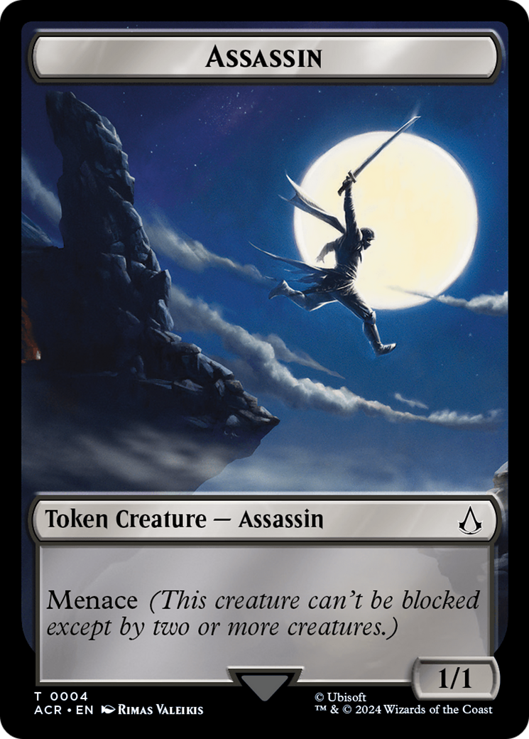 Assassin // Human Rogue Double-Sided Token [Assassin's Creed Tokens] | Good Games North