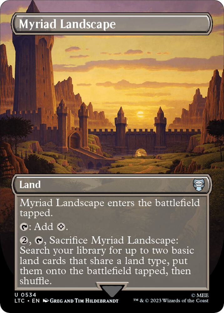 Myriad Landscape 534 (Commander: The Lord of the Rings: Tales of Middle-earth)  - Borderless Foil | Good Games North