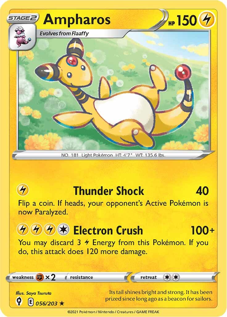 Ampharos (056/203) [Sword & Shield: Evolving Skies] | Good Games North