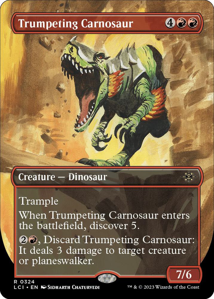Trumpeting Carnosaur Borderless (The Lost Caverns of Ixalan)  | Good Games North